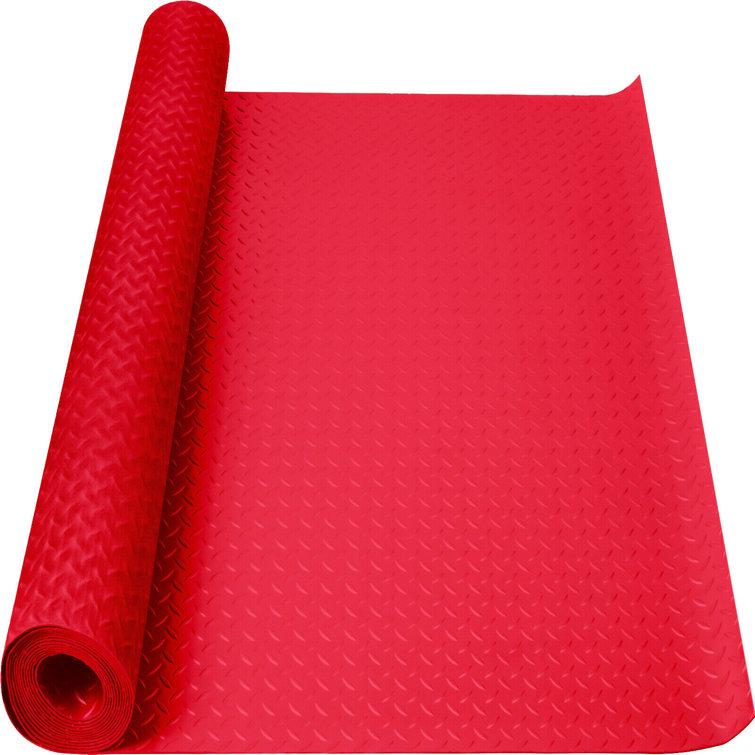 Boshen 4.4 ft. x 11.75 ft. Garage Flooring Roll in Red Wayfair